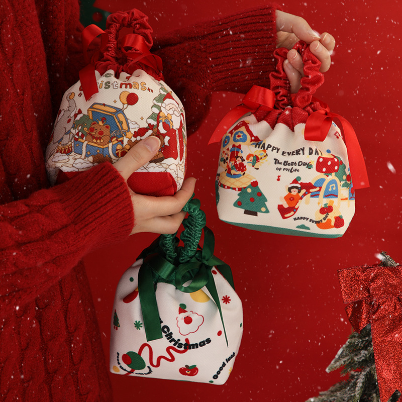 圣诞节平安夜苹果糖果礼物空袋子