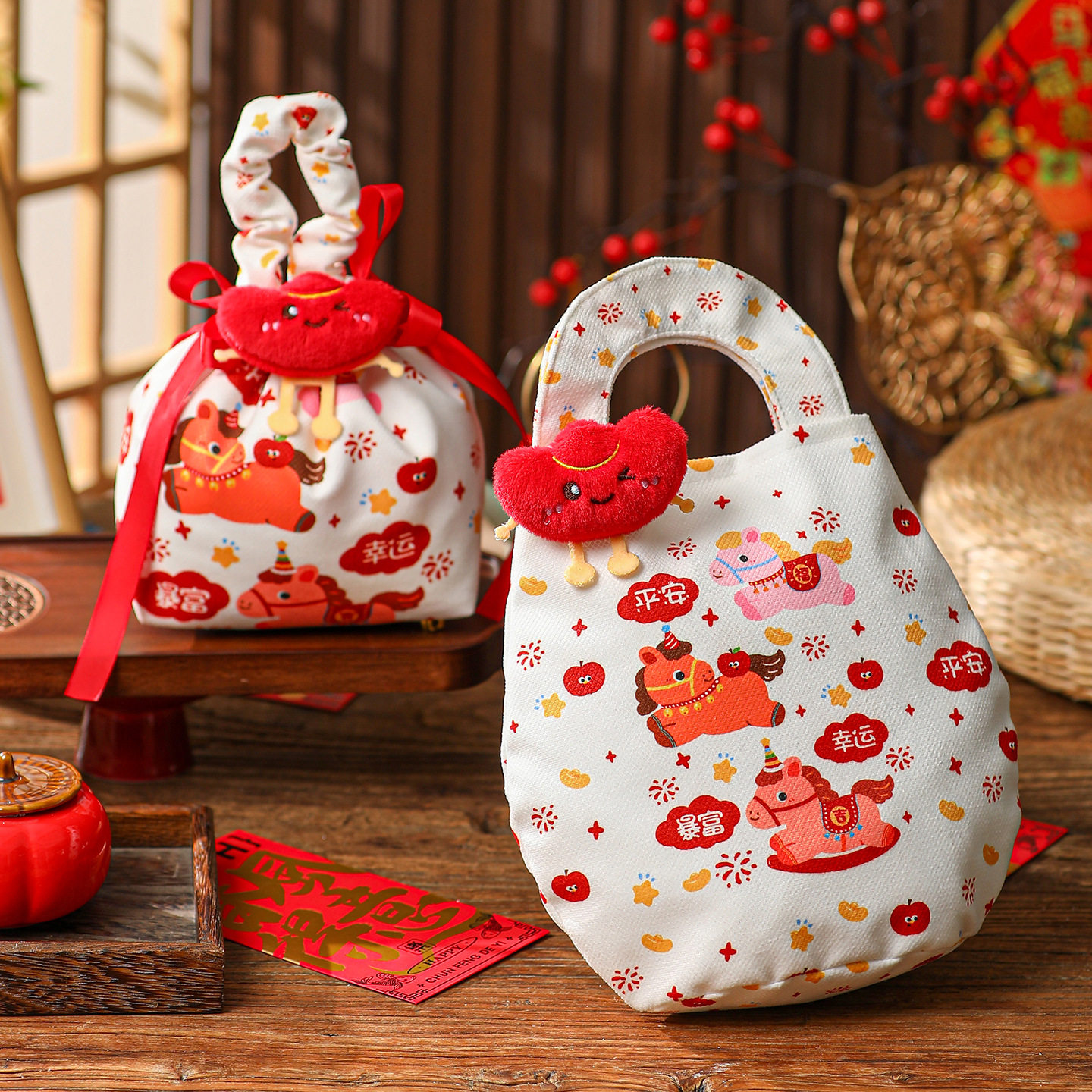 宝宝满月新年礼品袋2026马年新款过年春节礼物手提包装伴手礼福袋,包装,年货礼品包装,淘宝优惠券,粉丝福利购,淘宝优惠卷