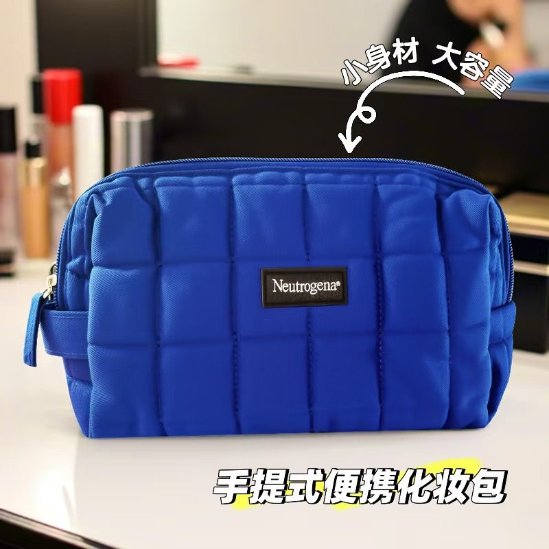 新款泡芙手提收纳包糖果色充棉化妆品收纳包化妆包大容量高级感,收纳整理,化妆包,淘宝优惠券,粉丝福利购,淘宝优惠卷