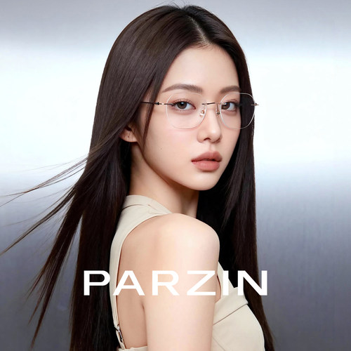 帕森【AIR】系列无框近视眼镜女大框显脸小高级感金丝镜架PZ62355
