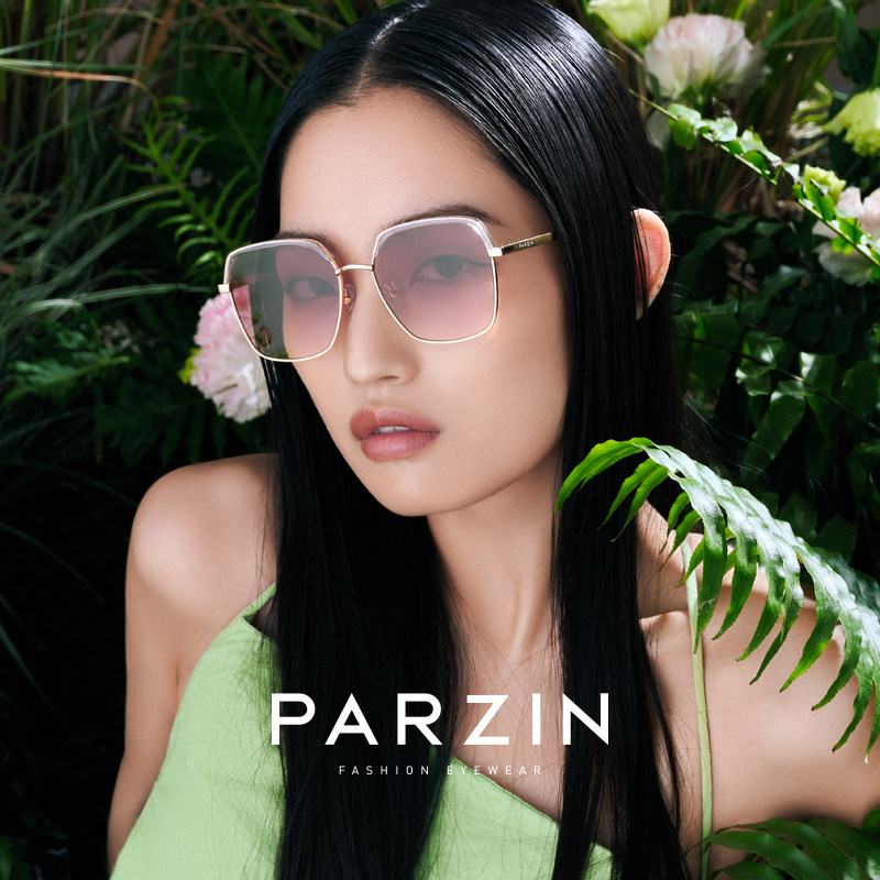 帕森太阳镜女 时尚潮流渐变彩色美颜妆容镜修颜防紫外线遮阳墨镜