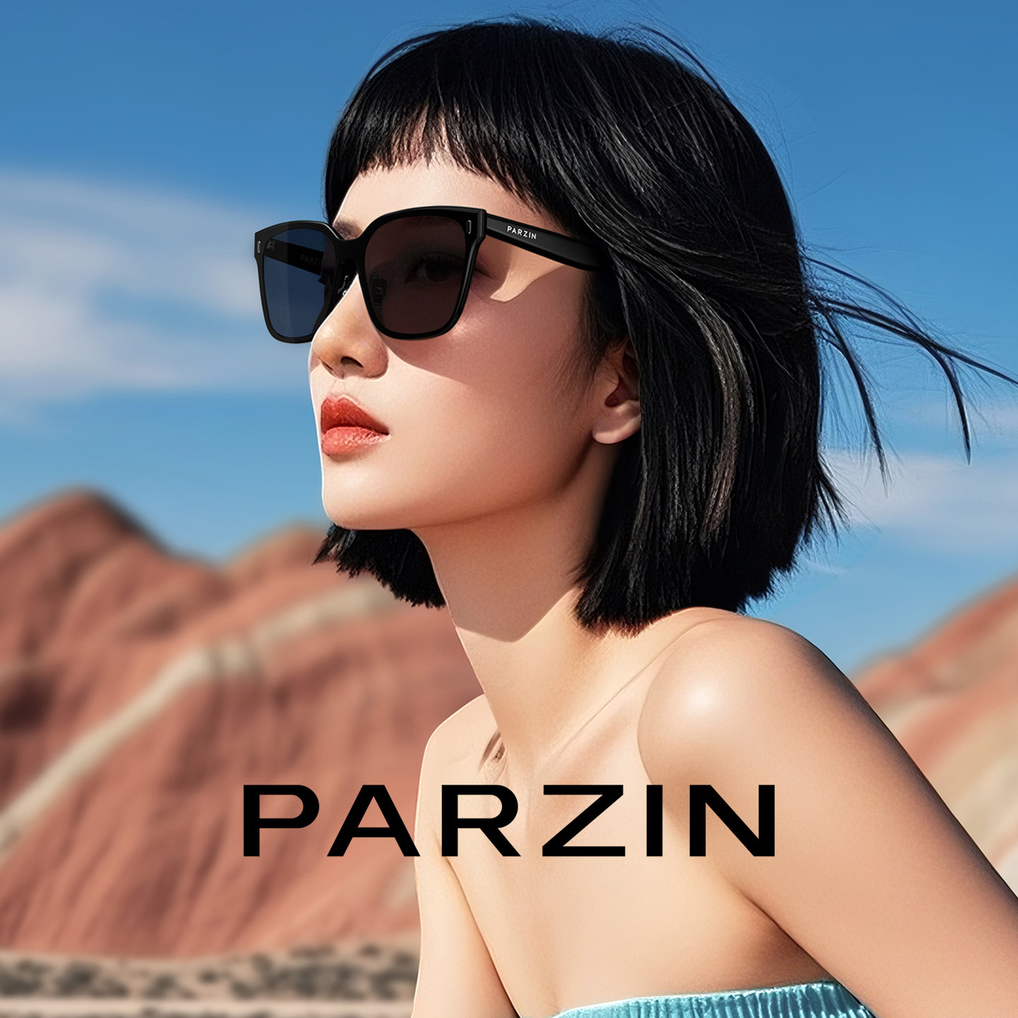 帕森新款赛博朋克风黑超太阳镜男个性潮流防紫外线墨镜女PZ8396