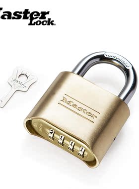 MasterLock玛斯特实心黄铜密码锁仓库大门挂锁防盗耐腐蚀挂锁175