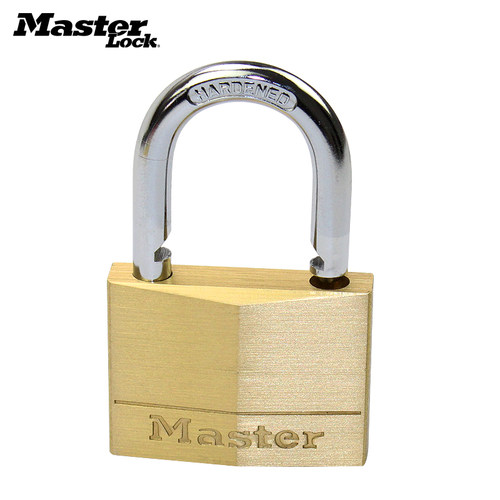 Master Lock玛斯特实心黄铜锁150家用仓库大门挂锁可定制同花
