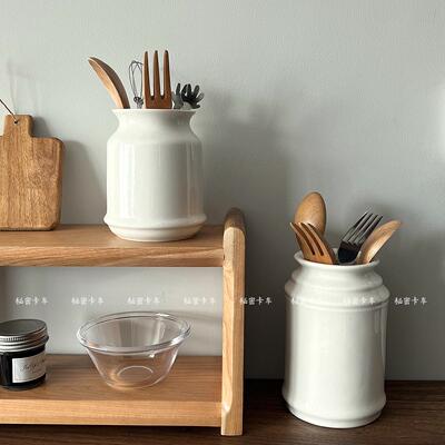 高颜值收纳筒陶瓷餐具收纳筒陶瓷