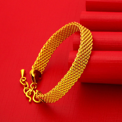 女越南沙金未镶嵌简约时尚手链