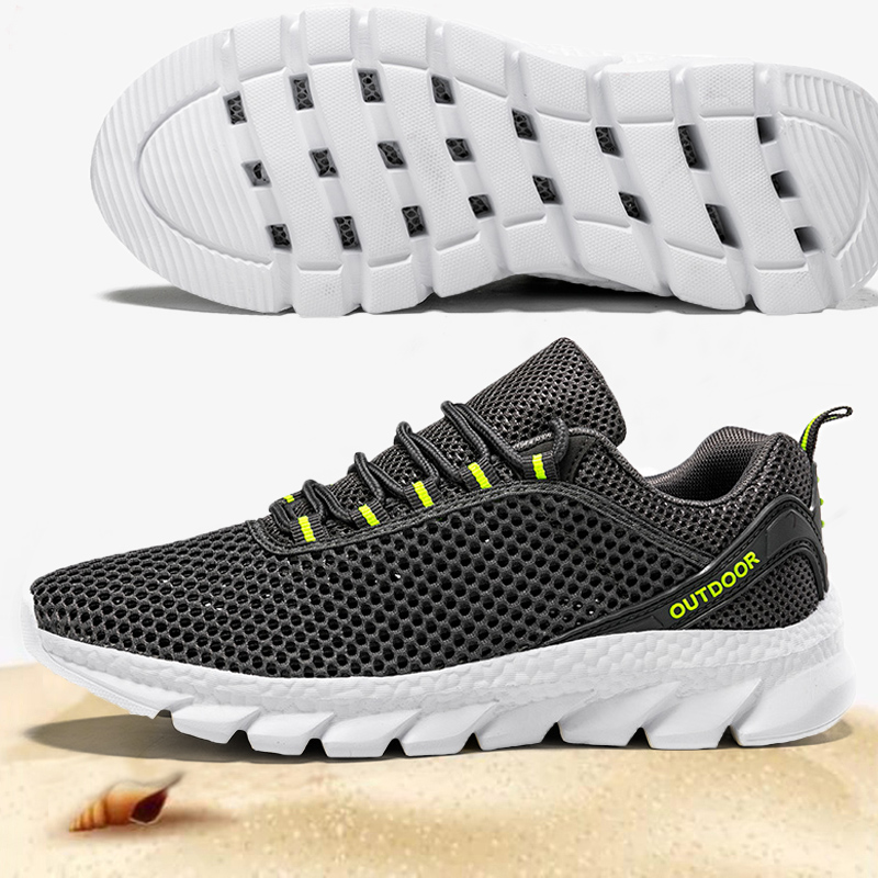 运动休闲网面鞋轻便透气镂空男鞋