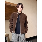 网图秋季美拉德摩登年代复古绒皮哈灵顿立领夹克J0086/P80，男装夹克，星座205-3