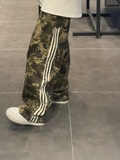 美式复古迷彩裤男宽松直筒裤三条杠运动休闲长裤K0053/P55，男装休闲裤，星座205-3