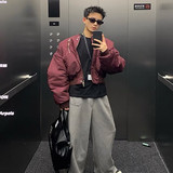 【网图现货】美式复古短款潮流飞行夹克男棒球服外套JK148/P85，男装夹克，星座205-3