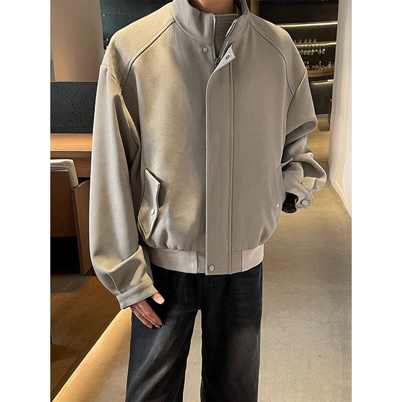 现货美式cleanfit立领外套男短款痞帅上衣宽松飞行夹克JK997/P75,男装夹克,星座205-3