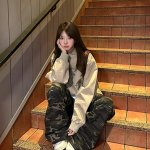 网图现货  卡其色美式宽松短款刺绣立领夹克男JK27/P65图片