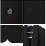 【网图现货】黑色垫肩痞帅便单痞帅西服大码宽松西装外套X022/P75，男装西服套装，星座205-3