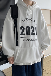 卫衣男春秋套头新款情侣连帽宽松潮流慵懒风外套205-3#WY2030/P50图片
