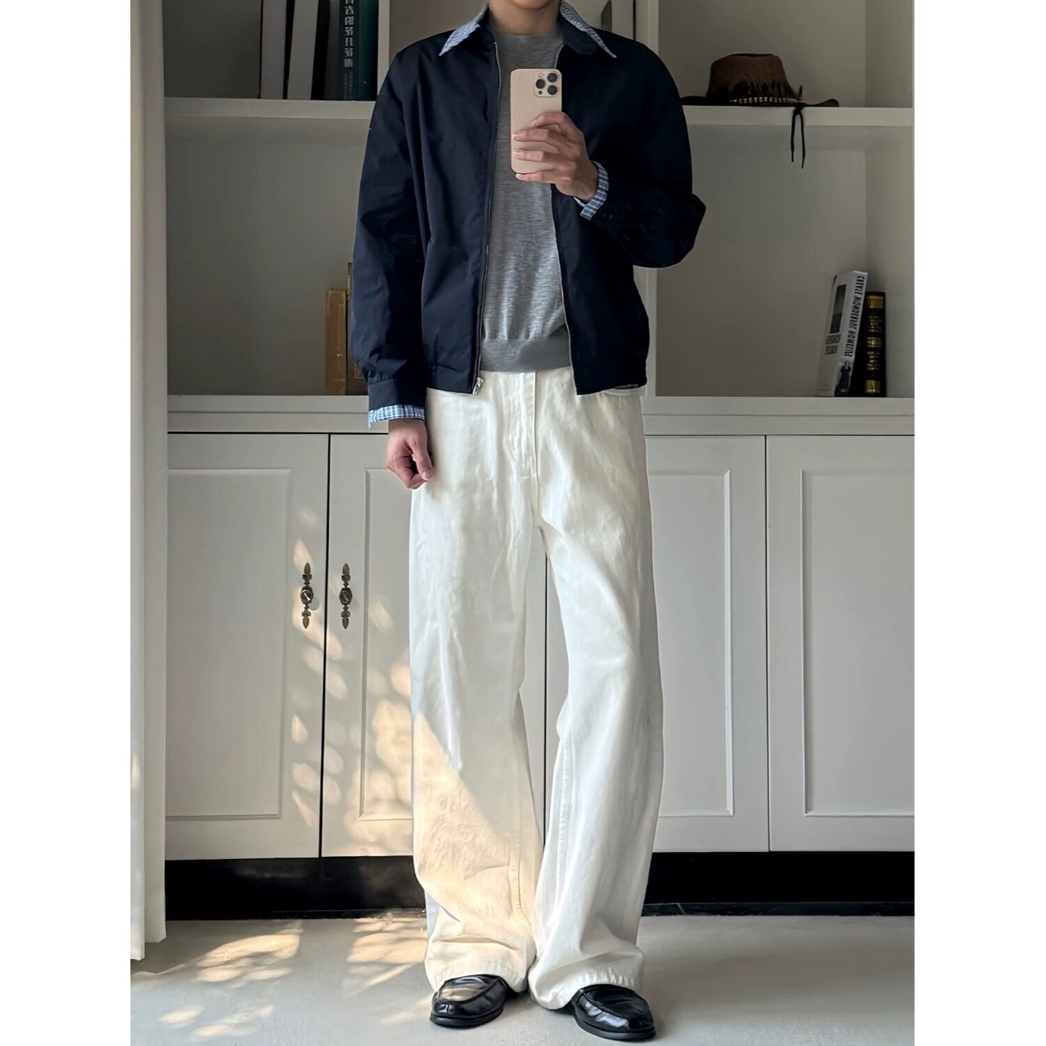 现货美式复古假两件拼接短款休闲夹克男J512/特P60,男装夹克,星座205-3