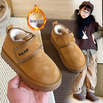 儿童冬加厚保暖软底高帮棉鞋