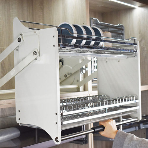 阻尼吊柜厨房碗碟升降拉篮