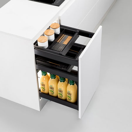 调味品全铝厨柜立式置物架拉篮