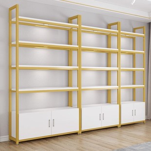 产品化妆品展示柜美容院美甲柜子陈列多层置物护肤理发店收纳货架