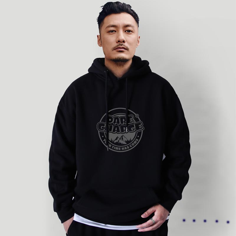 一线品牌专柜撤回加绒连帽卫衣男