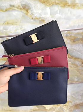 牛皮女士手包卡包手机包蝴蝶结款手拿包手腕包