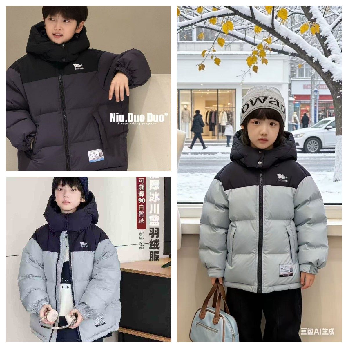 牛哆哆童装儿童羽绒服男女童韩版宽松加厚连帽保暖外套白鸭绒,童装/婴儿装/亲子装,羽绒服,淘宝优惠券,粉丝福利购,淘宝优惠卷