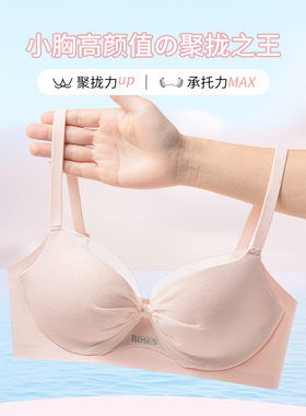 NOYCE甜美内衣女小胸聚拢显大收副乳防下垂提拉上托文胸罩套装