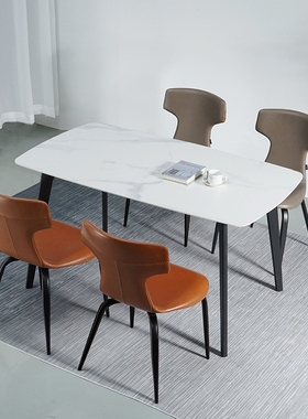 HEDUEN意大利进口岩板餐桌家用小户型简约北欧轻奢意式极简H106