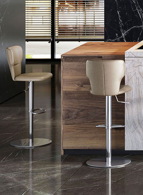 HEDUEN设计师吧台椅子轻奢意式现代简约家用可升降高脚凳吧椅7107