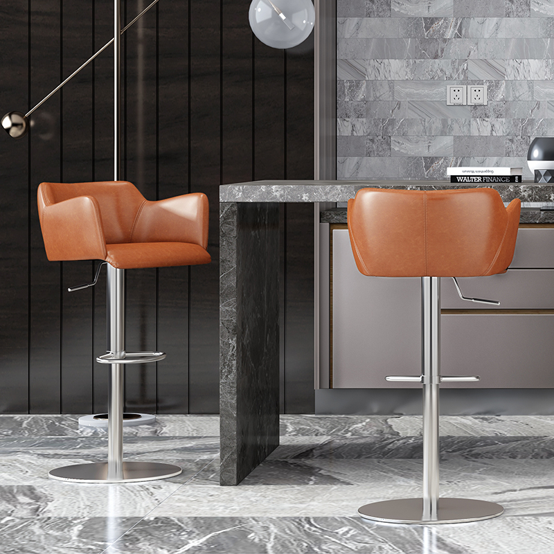 舒适软包吧椅A+级疯马皮