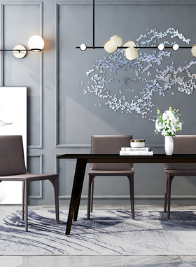 HEDUEN意式轻奢餐椅极简马鞍皮真皮现代简约家用咖啡厅椅子H583