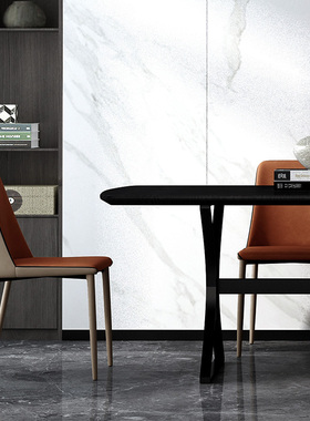 HEDUEN餐椅皮革软包极简椅子拼色皮椅现代家用设计师款轻奢H512