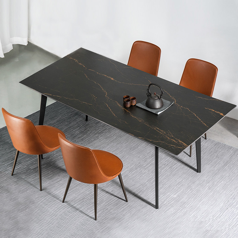HEDUEN意式极简岩板餐桌轻奢小户型意大利进口长方形桌子H106,住宅家具,岩板餐桌,淘宝优惠券,粉丝福利购,淘宝优惠卷