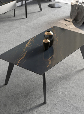 HEDUEN意式极简岩板茶几高端轻奢飘窗小茶几家用意大利进口