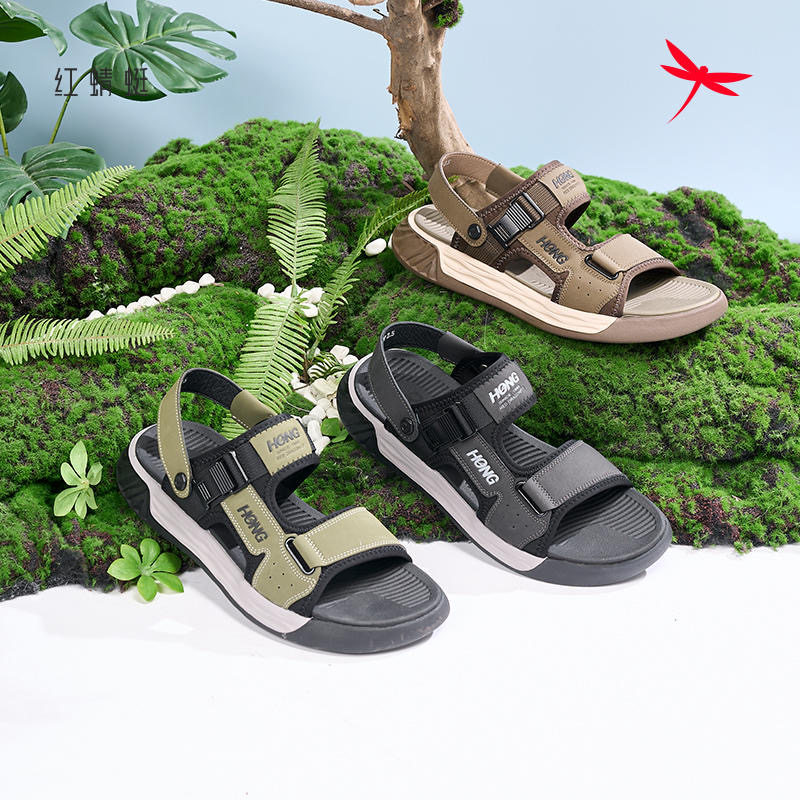 红蜻蜓沙滩鞋夏季新LX51863021两穿拖鞋男凉鞋LX51863022大码防滑