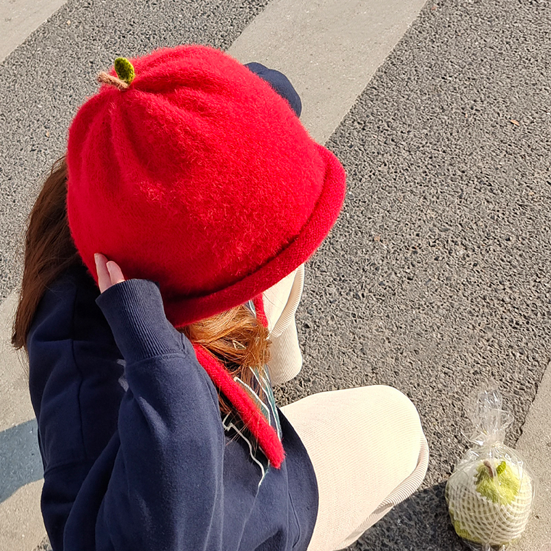 苹果帽子原创设计保暖抗风