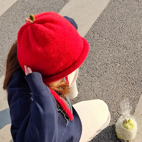 苹果帽子原创设计保暖抗风