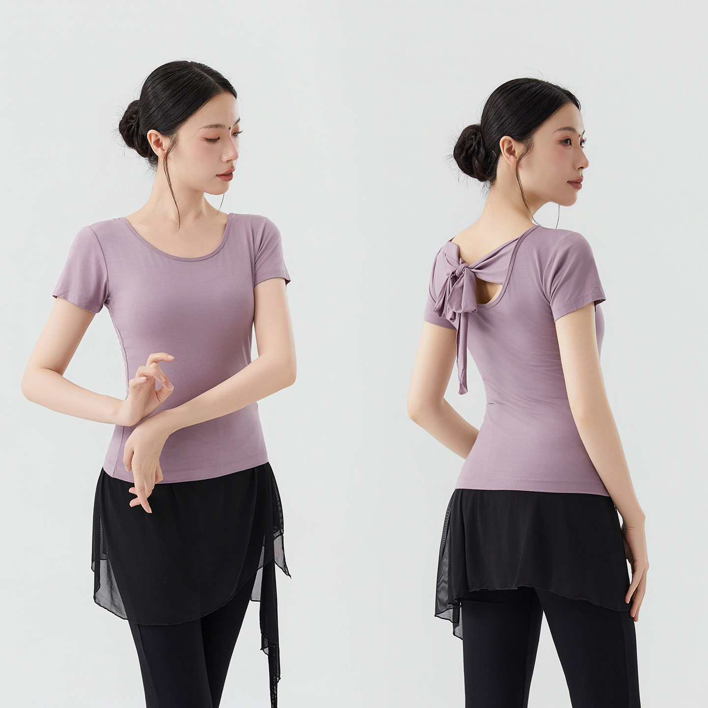 新款舞蹈服长袖美背上衣女时尚