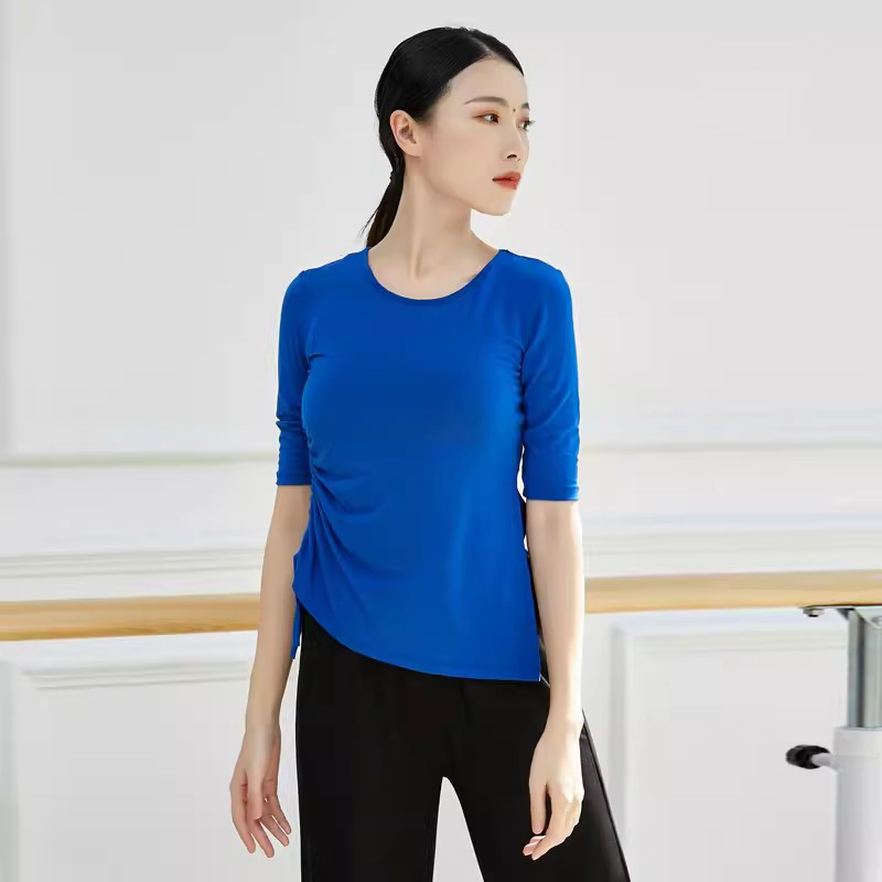 共妍側邊抽繩莫代爾舞蹈上衣