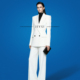 白色女西装 套装 抗皱显瘦极简气质干练女士西装 春季 通勤西服职业装