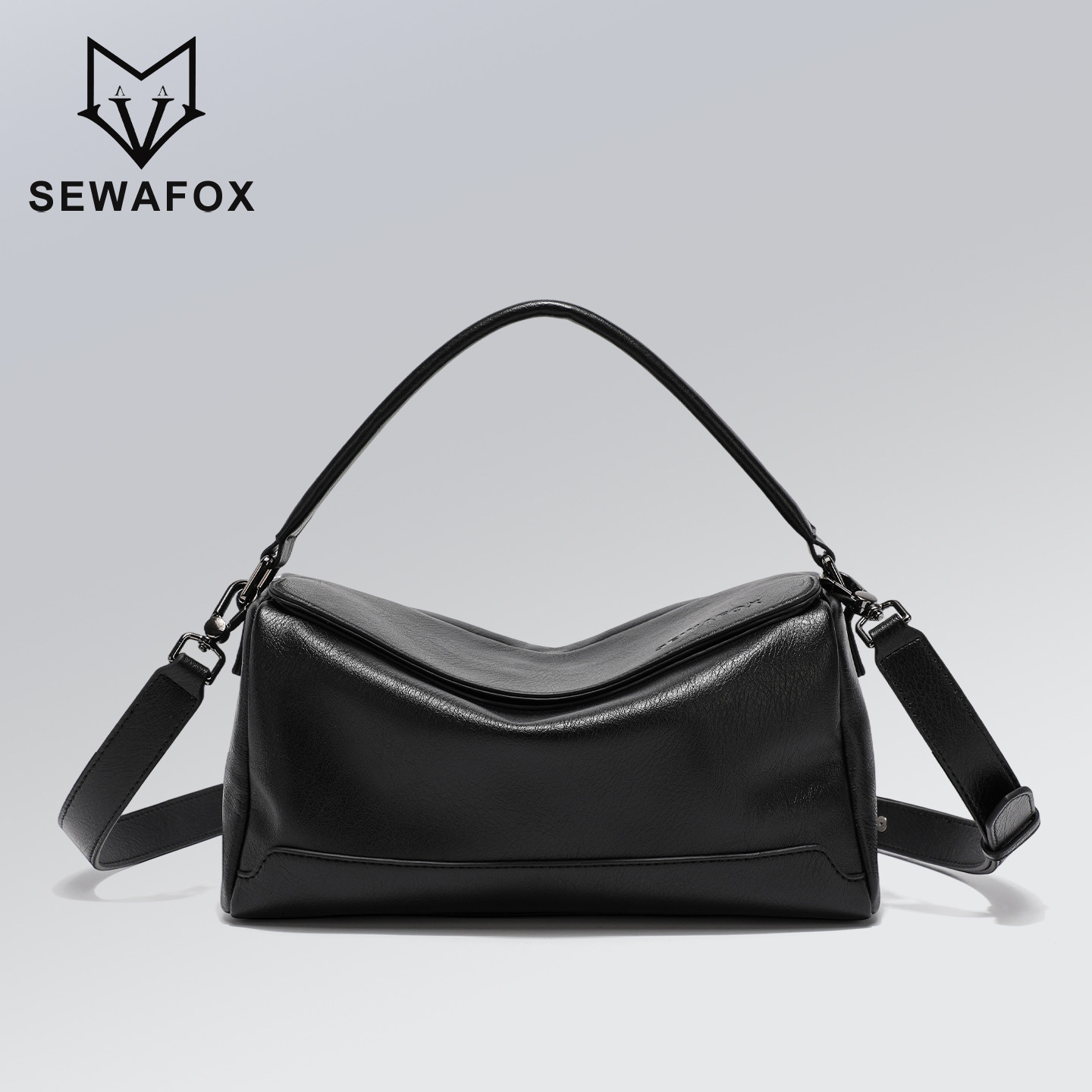 简约男士斜挎包大容量休闲百搭手提包女高级感商务通勤单肩包男生