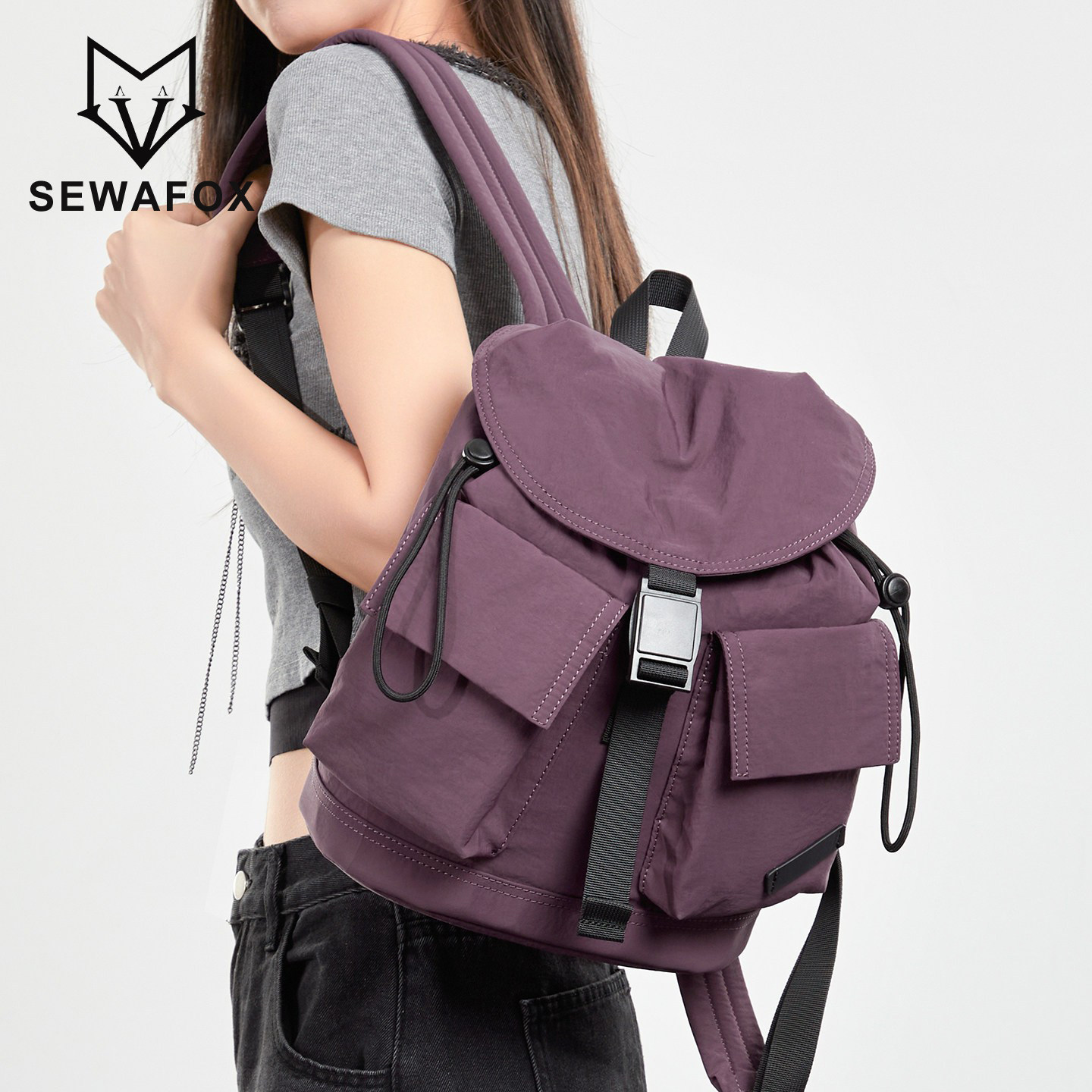 高级感双肩包小型女旅游轻便小背包男2026新款大学生小书包电脑包