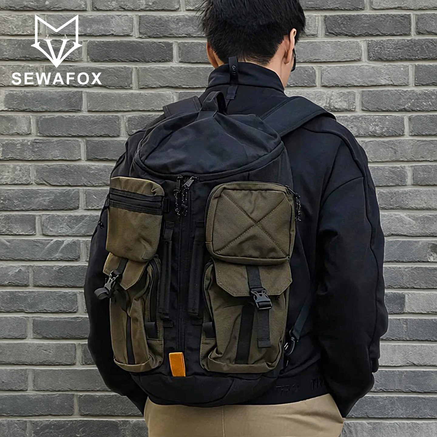 男士机能双肩包防水徒步登山包男款通勤背包出差多功能电脑包书包