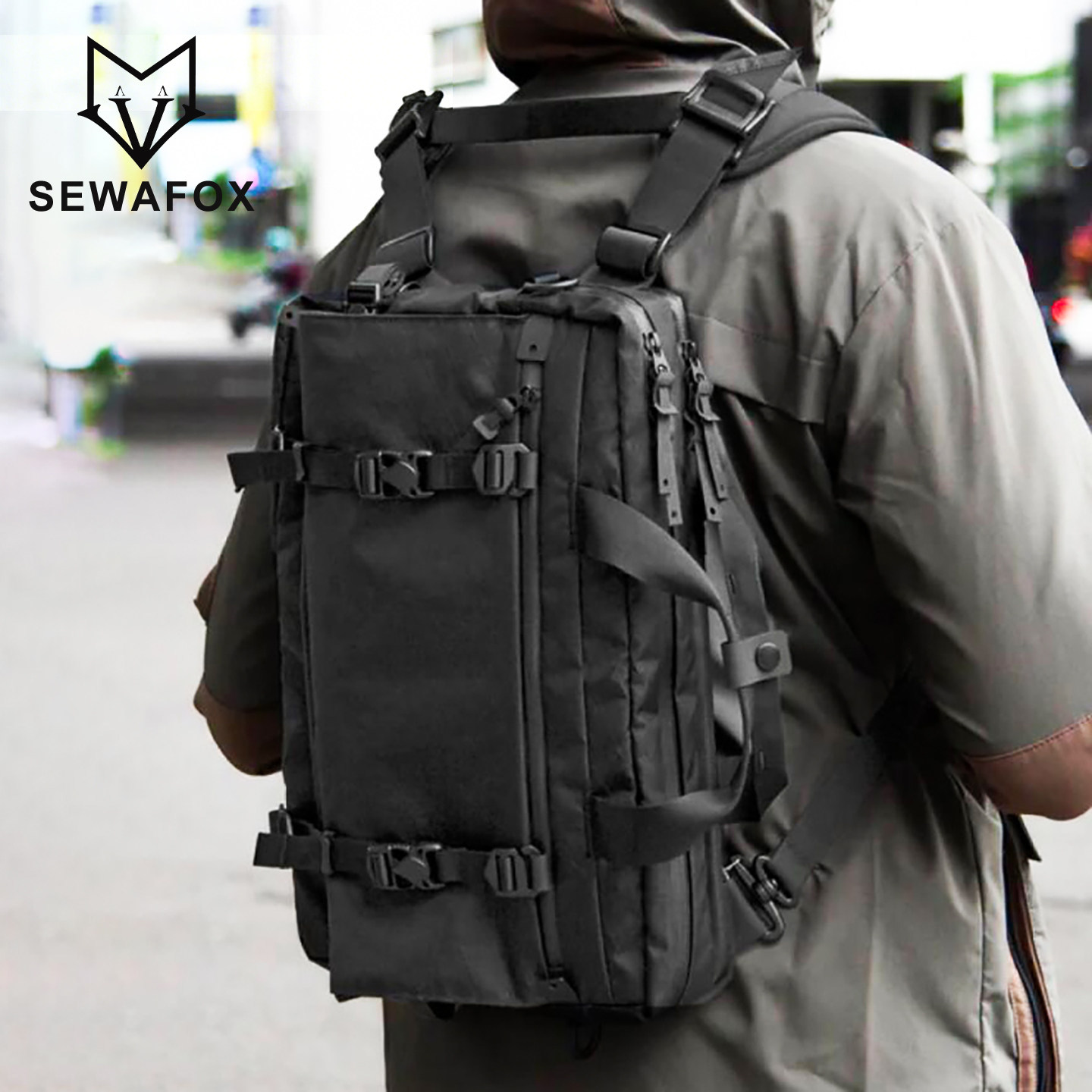 SEWAFOX两用手提双肩机能背包