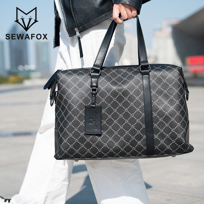 短途旅行包男款手提大容量旅行袋男士商务出差单肩斜挎行李包男