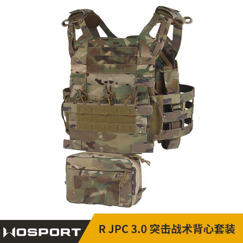 R JPC3.0突击战术背心套装通用全尺寸快拆可装防弹板挡板透气马甲
