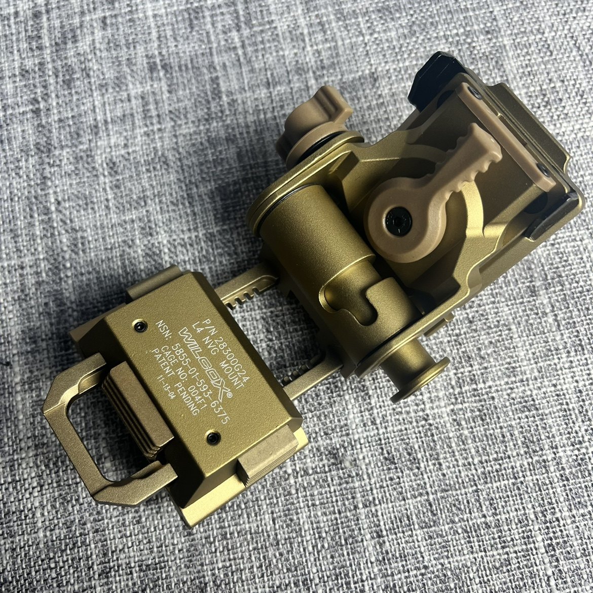L4g24金属翻斗车nvg夜视仪支架cnc航空铝战术头盔pvs31双筒四目