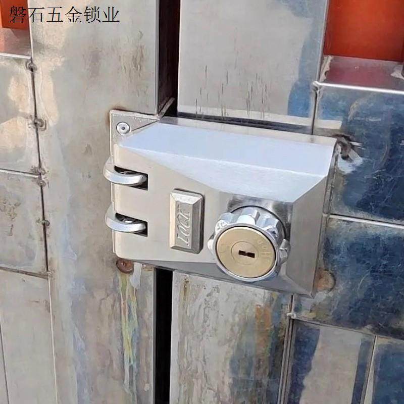 门锁铁门防盗老式自动撞锁老虎锁碰锁不锈钢推拉大门锁具平移动.