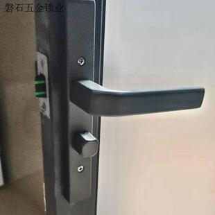 家用门锁25mm静音卫生间锁门框不带钥匙通用型灰色洗手间窄边消.
