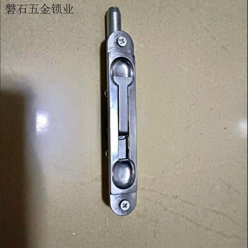 家用锁门锁子母双开天地暗插销防盗不锈钢加长暗门双大门中控插.